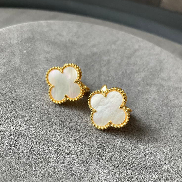 White Clover Earrings